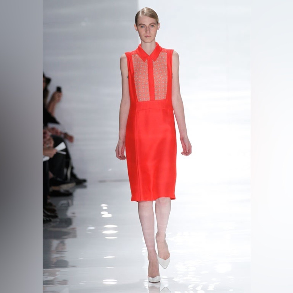 👗 Derek Lam silk knee length sleeveless shift dress